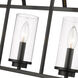 Mercer Island Light Ceiling Light in Clear Glass, Matte Black/Matte Black