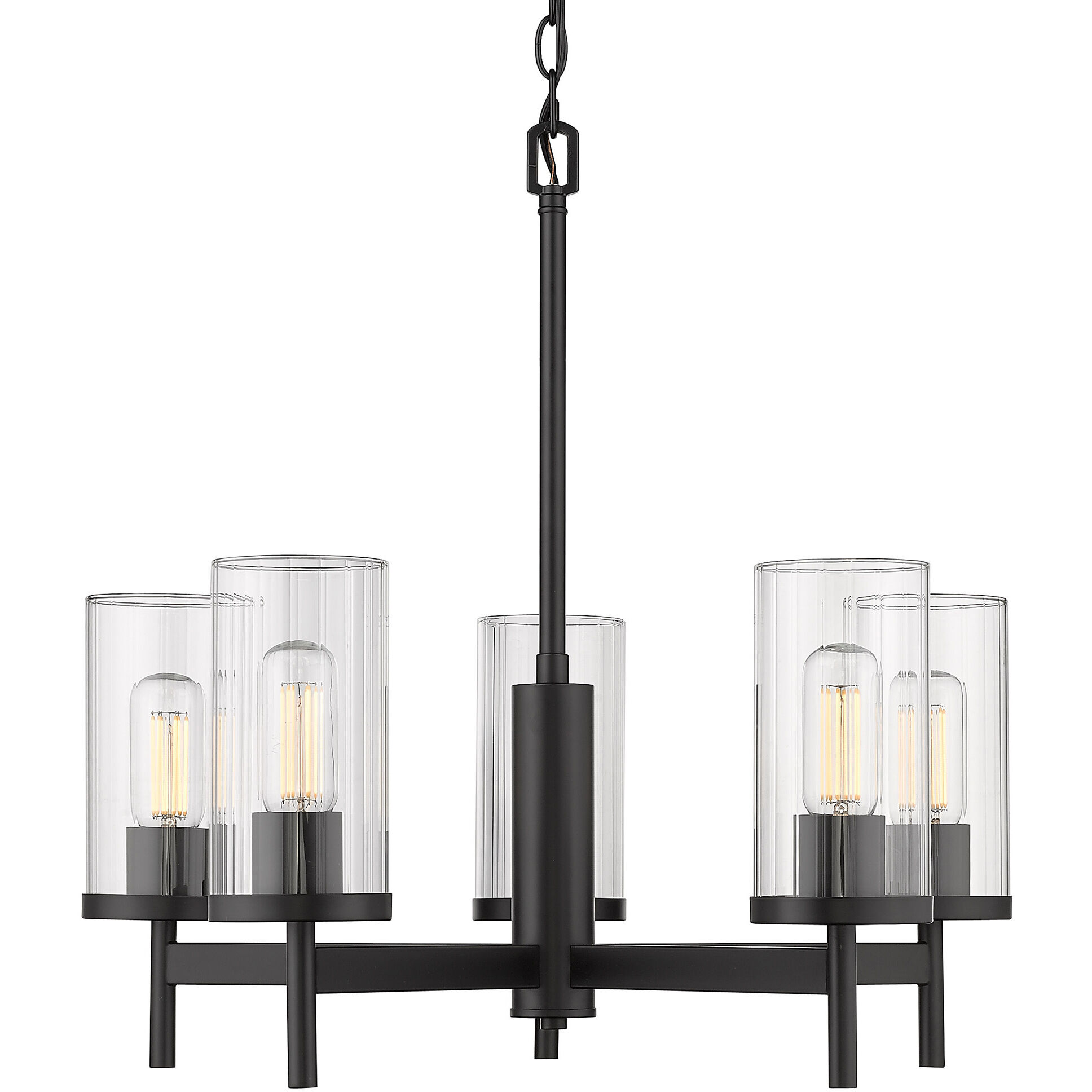 Winslett 23.75 inch 60.00 watt Matte Black Chandelier Ceiling Light