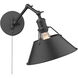 Yep Orwell 1 Light 10 inch Matte Black Swing Arm Wall Lamp Wall Light, Adjustable