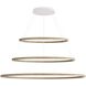 Veritas LED 70.88 inch Walnut Ring Chandelier Ceiling Light, 3 Tier