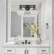 Yep Carver Vanity Wall Light in Matte Black, Clear Glass