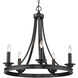 Saldano 27.5 inch 60.00 watt Matte Black Chandelier Ceiling Light