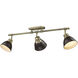 Duncan 3 Light 6.5 inch Aged Brass Semi-Flush Track Light Ceiling Light in Rubbed Bronze, Damp