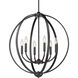 Colson 6 Light 26 inch Pewter Chandelier Ceiling Light in No Shade