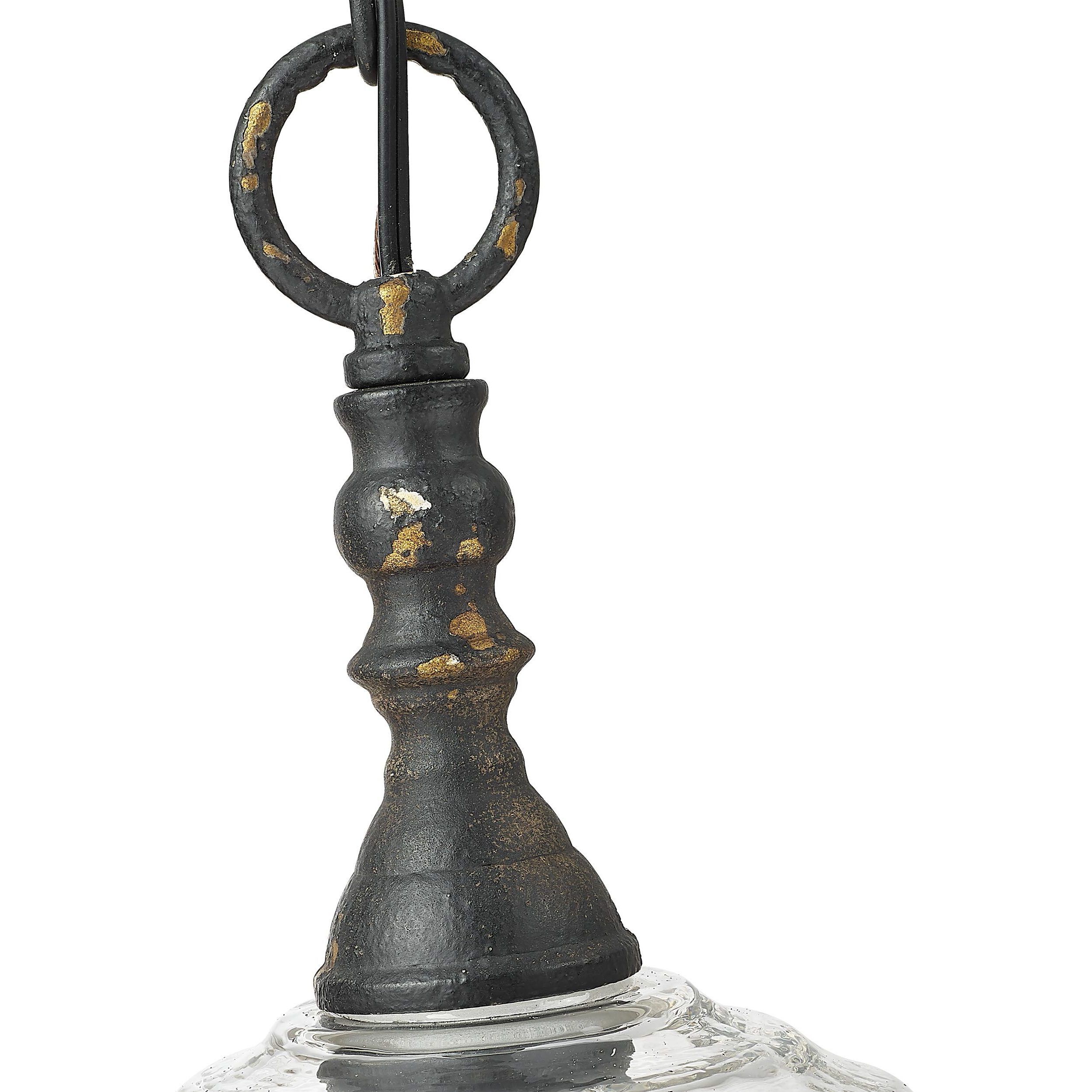 Keating Pendant Ceiling Light in Antique Black Iron