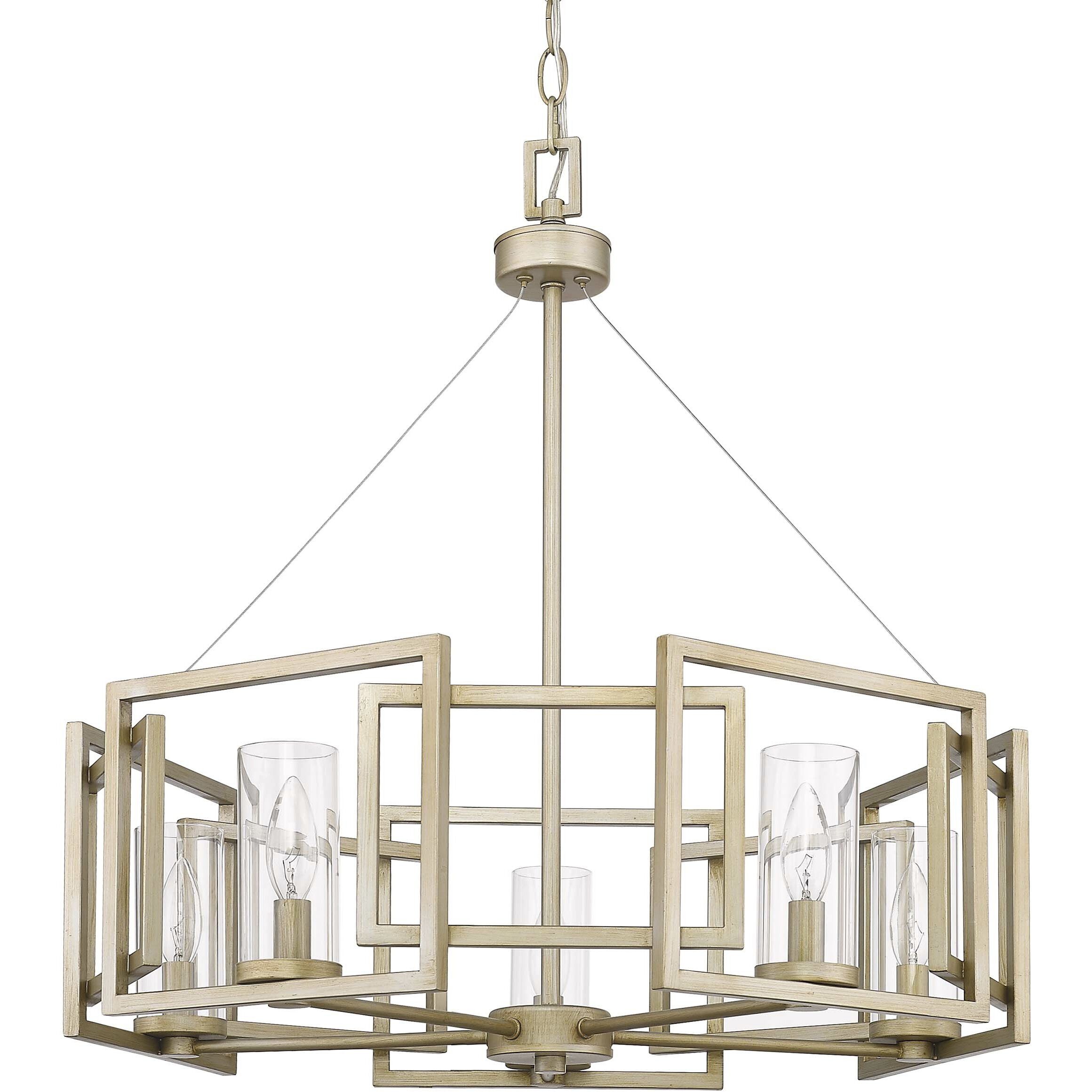 Marco 24.5 inch 60.00 watt White Gold Chandelier Ceiling Light