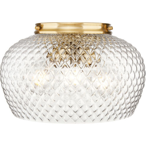 Adeline 3 Light 14 inch Modern Brushed Gold Flush Mount Ceiling Light