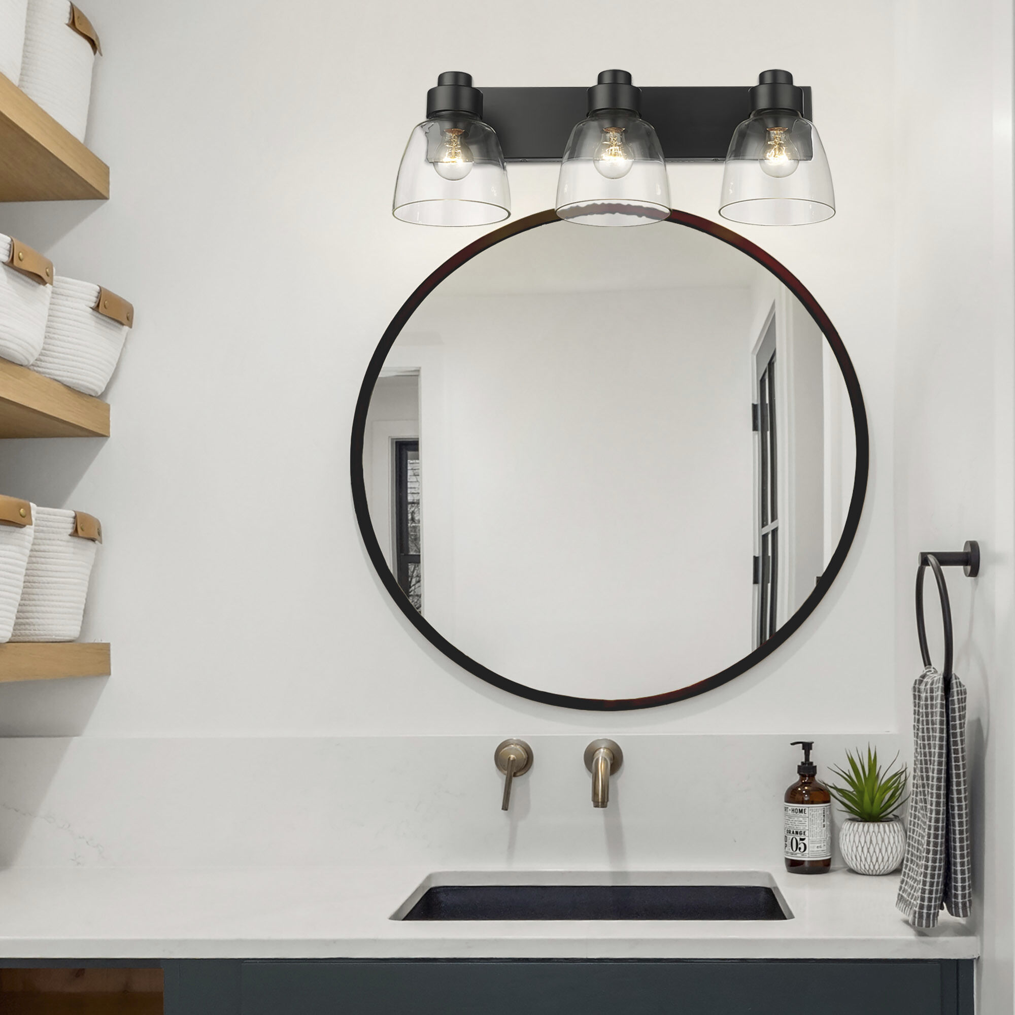 Remy Vanity Wall Light in Matte Black