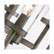 Smyth 3 Light 12 inch Gunmetal Bronze Pendant Ceiling Light in Clear Glass, Caged