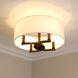 Eliana 4 Light 15.5 inch Matte Black Semi-Flush Mount Ceiling Light
