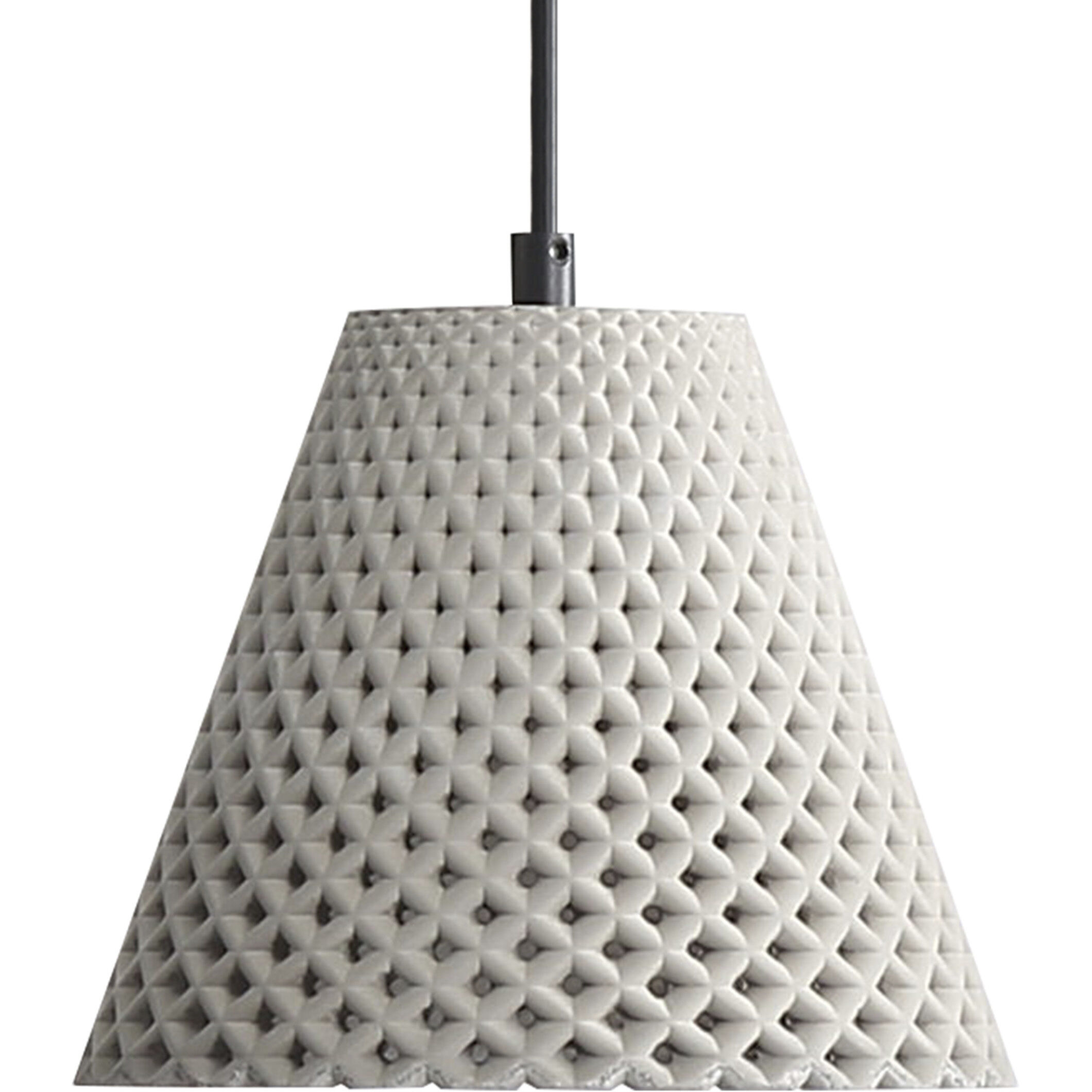 Clarus Pendant Ceiling Light in White Sandstone Cement