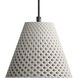 Clarus Pendant Ceiling Light in White Sandstone Cement