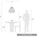 Valentina 4 Light 21 inch Matte Black Pendant Ceiling Light in Natural Raphia