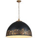 Alison 8 Light 27 inch Vintage Gold Pendant Ceiling Light in Weathered Black Iron