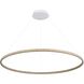 Veritas LED 59 inch Walnut Ring Chandelier Ceiling Light
