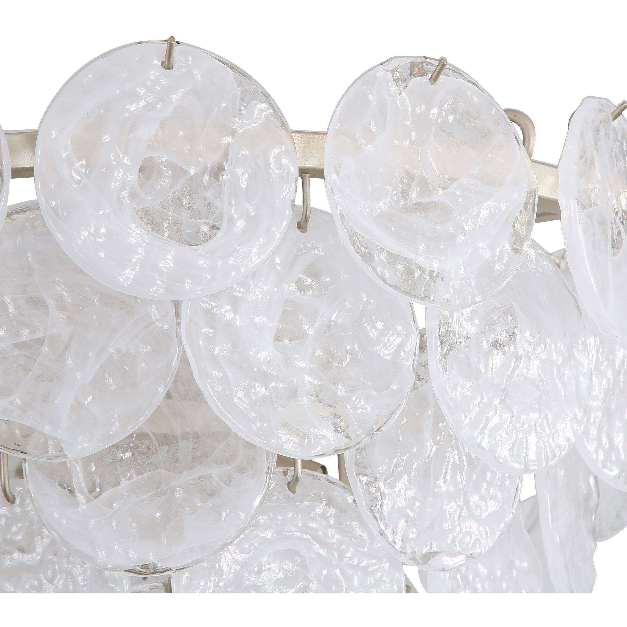 Yep Cascada Pendant Ceiling Light in Cirrus Cloud Glass, 3 Tier