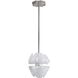 Glacier LED 13.75 inch Polished Nickel Pendant Ceiling Light