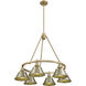 Orwell 6 Light 29 inch Brushed Champagne Bronze Chandelier Ceiling Light in Aged Brass