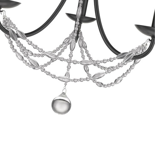 Mirabella 3 Light 18 inch Black Mini Chandelier Ceiling Light in Matte Black, Mini