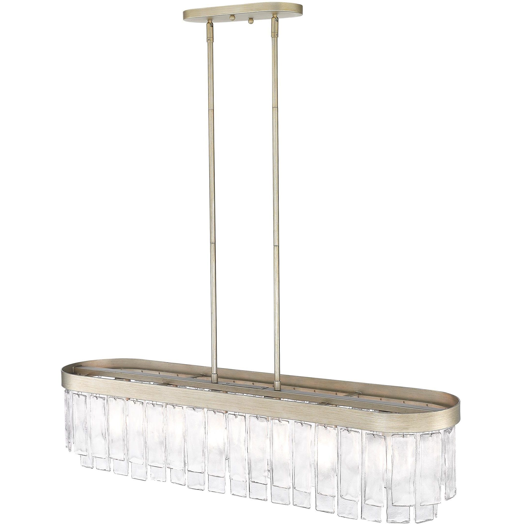 Ciara Island Light Ceiling Light in White Gold