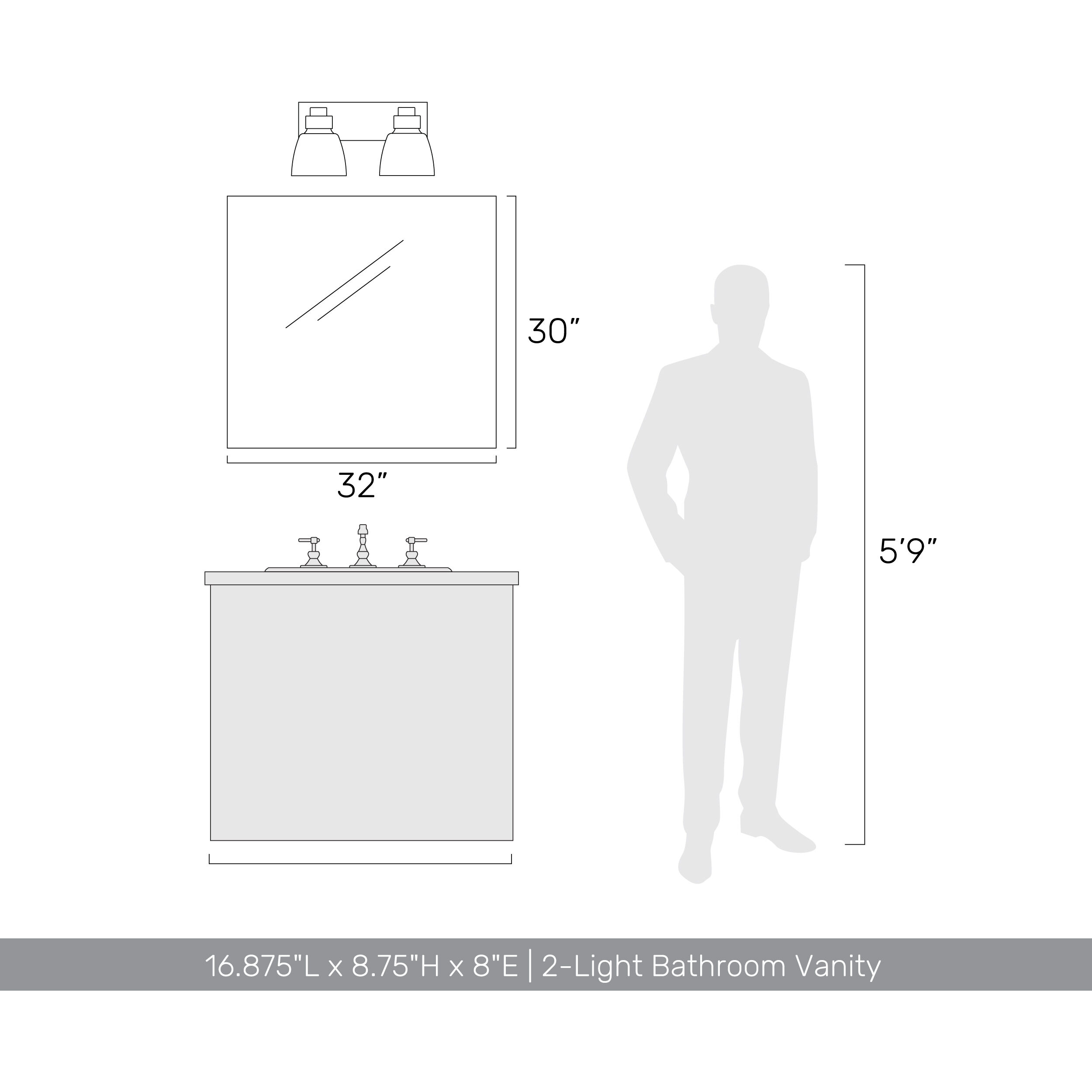 Remy Vanity Wall Light in Chrome