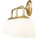 Dorinda Vanity Wall Light in Brushed Champagne Brass