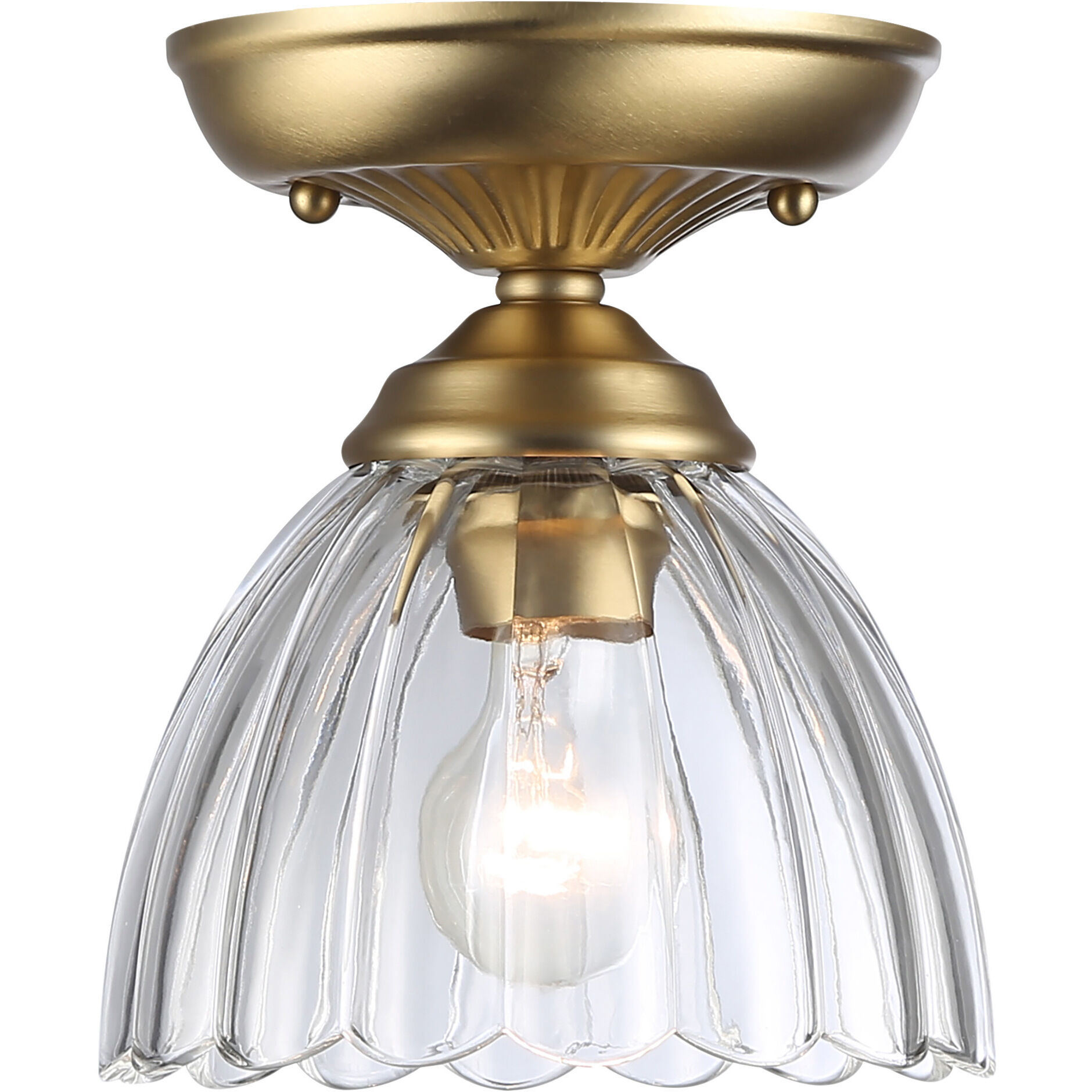 Audra 1 Light 6.88 inch Matte Black Semi-Flush Mount Ceiling Light