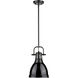 Yep Duncan 1 Light 8.88 inch Matte Black Pendant Ceiling Light, Small