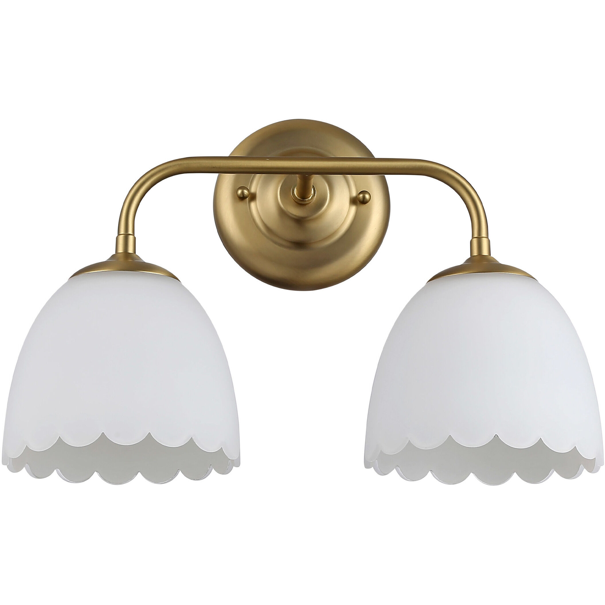 Dorinda Vanity Wall Light in Brushed Champagne Brass