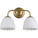 Dorinda Vanity Wall Light in Brushed Champagne Brass