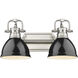 Yep Duncan Vanity Wall Light in Pewter, Black