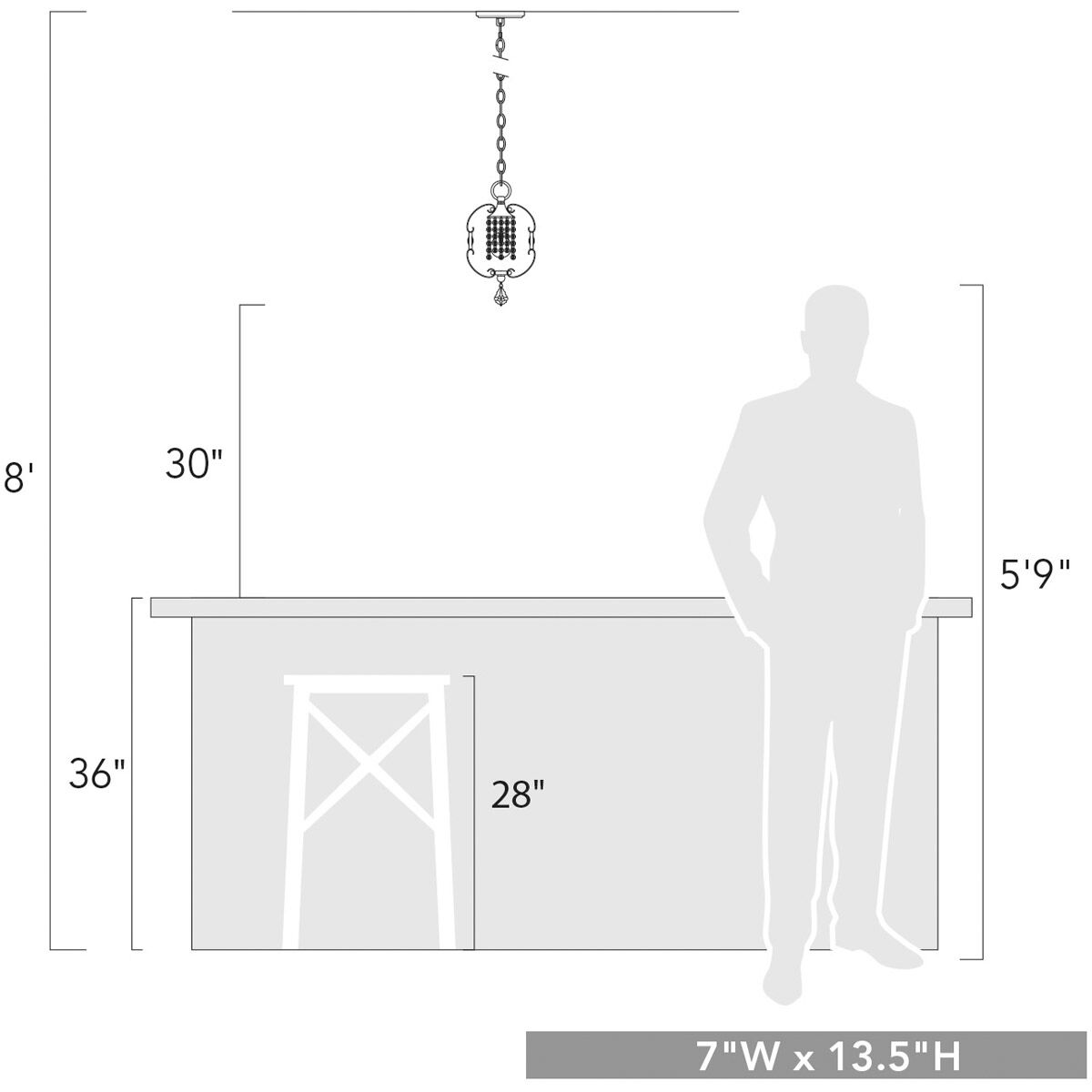 Ella 1 Light 7 inch Brushed Etruscan Bronze Mini Pendant Ceiling Light