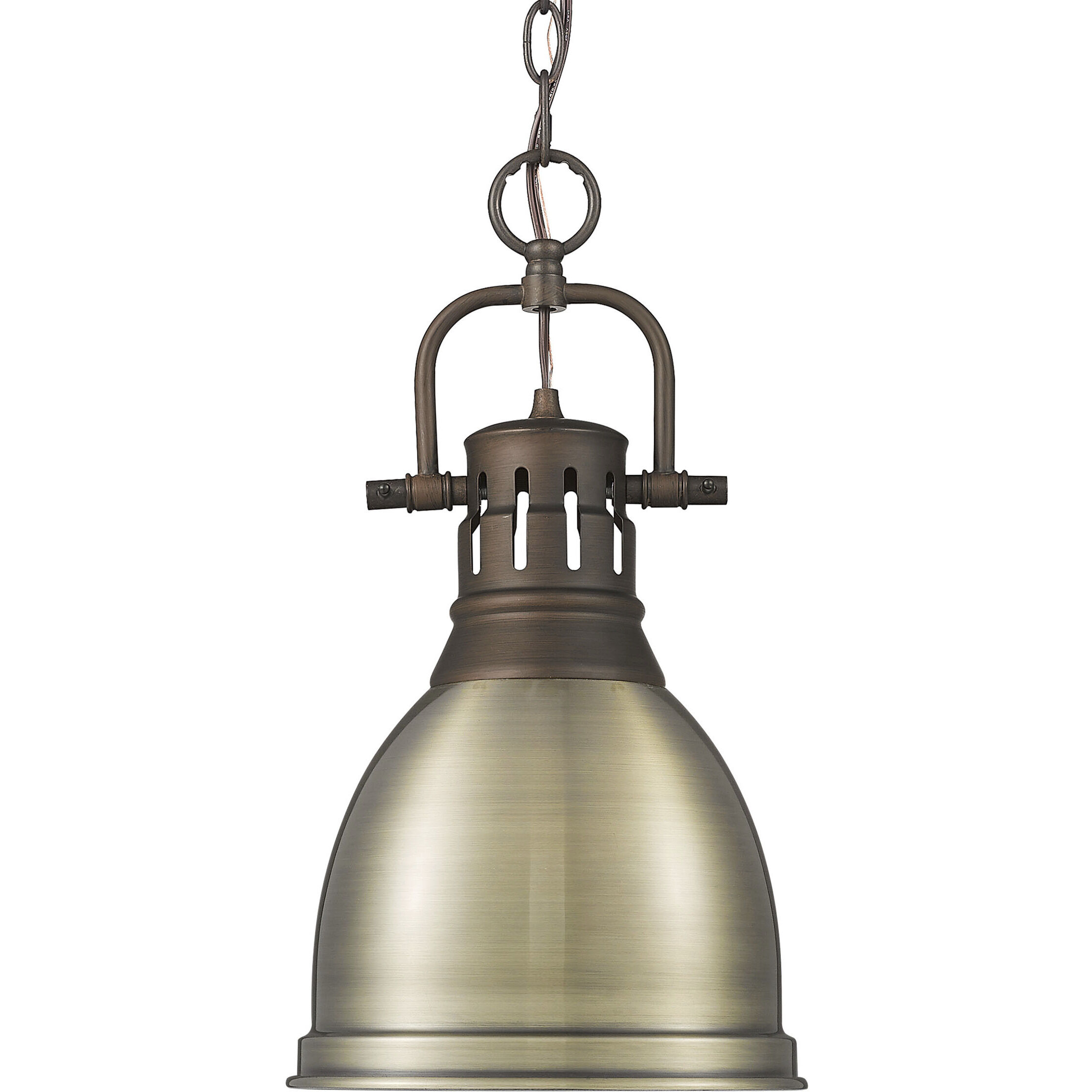 Yep Duncan 1 Light 8.88 inch Rubbed Bronze Pendant Ceiling Light in Aged Brass