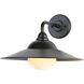 Croma 1 Light 11.5 inch Matte Black Outdoor Wall Sconce in Warm Blanc