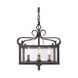 Valencia 4 Light 14 inch Fired Bronze Semi-flush Ceiling Light, Convertible