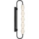 Geode 5 Light 31.75 inch Matte Black Outdoor Wall Light