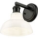 Carver 1 Light 8.75 inch Matte Black Bath Vanity Light Wall Light