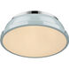 Yep Duncan 2 Light 14 inch Chrome Flush Mount Ceiling Light in Seafoam, Damp