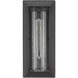 Smyth 1 Light 14 inch Natural Black Outdoor Wall Mount in Seeded Glass