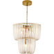 Ziva Shahi 22 inch 5.00 watt Titanium Gold Chandelier Ceiling Light, 2 Tier