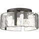 Aenon 3 Light 15 inch Matte Black Flush Mount Ceiling Light