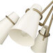 Reeva 5 Light 27.38 inch Modern Brass Chandelier Ceiling Light in Glossy Ecru