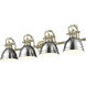 Yep Duncan Vanity Wall Light in Aged Brass, Chrome