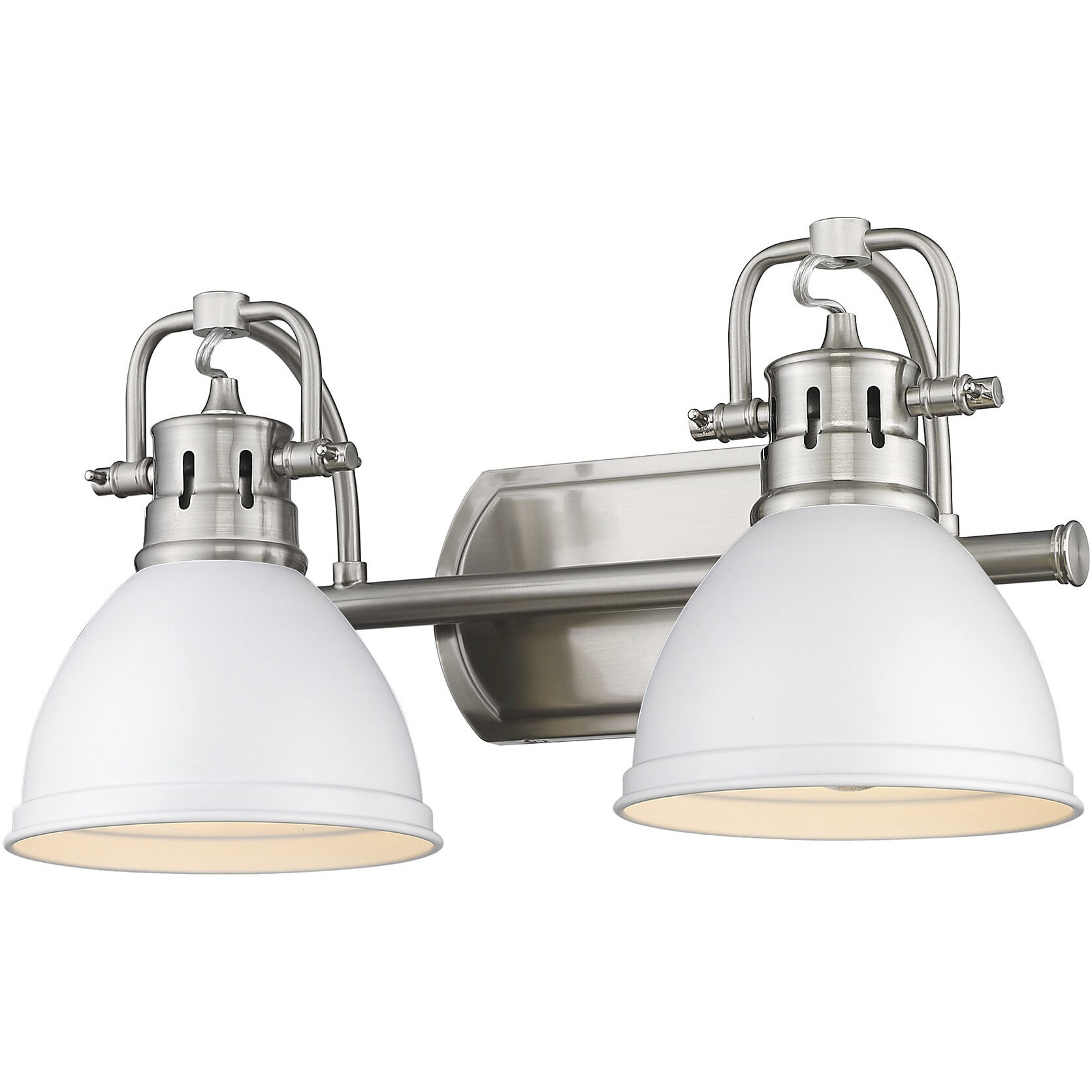 Yep Duncan Vanity Wall Light in Pewter, Matte White