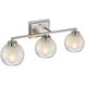 Yep Elliott Vanity Wall Light in Pewter, Clear Glass