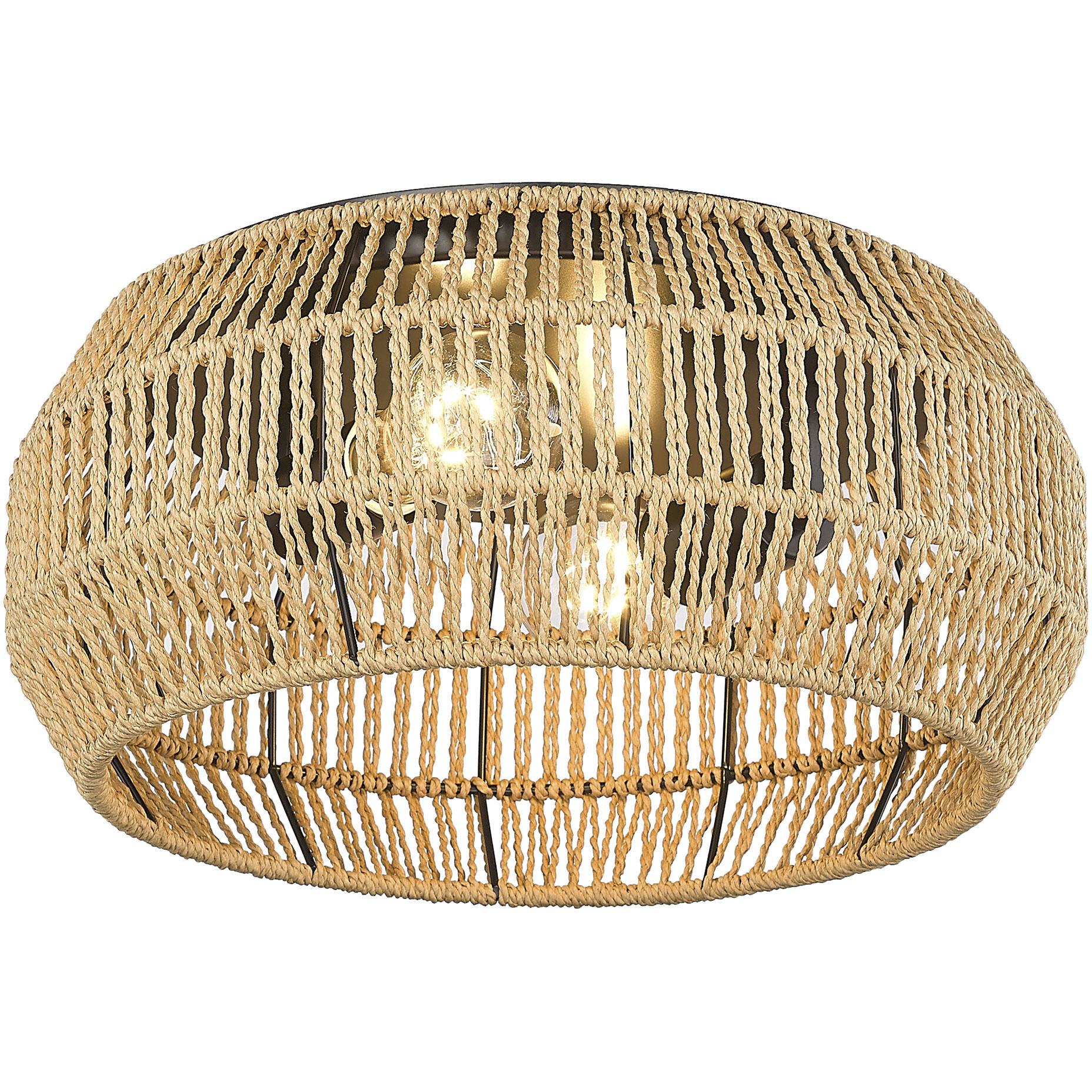 Marlee 2 Light 14.13 inch Matte Black Flush Mount Ceiling Light