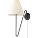 Yep Kennedy 1 Light 11.75 inch Natural Black Swing Arm Wall Lamp Wall Light