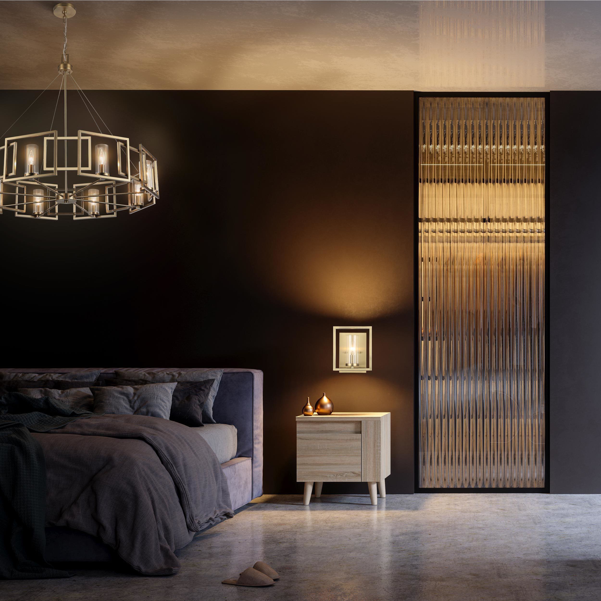 Marco 8 Light 35.38 inch Brushed Champagne Brass Chandelier Ceiling Light