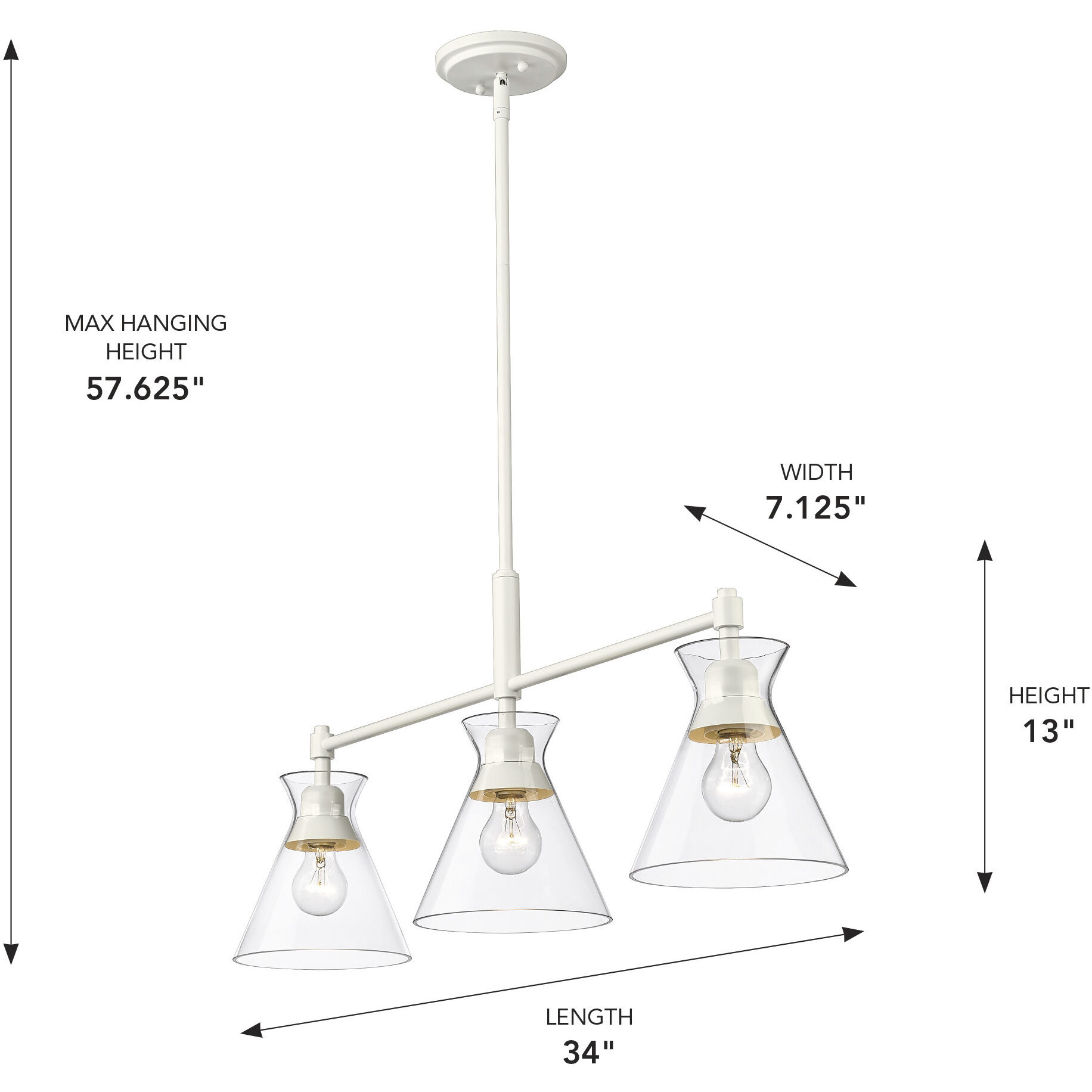 Malta Island Light Ceiling Light in Matte White