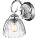 Audra 1 Light 6.88 inch Chrome Wall Sconce Wall Light